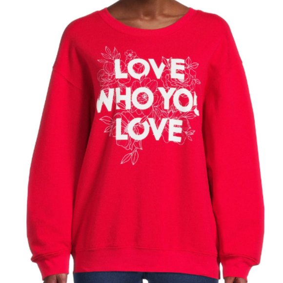 Love Who You Love Juniors' Graphic Fleece Sweatshirt - Picture 2 of 4